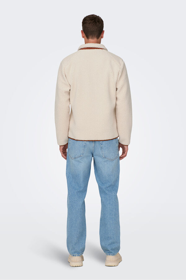 Only & Sons Chaqueta borrego gris