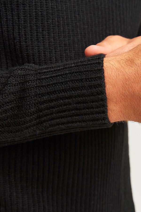 JJ REBEL Jersey b&aacute;sico liso negro