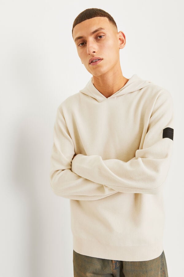 Jack & Jones Sudadera relaxed fit de punto gris