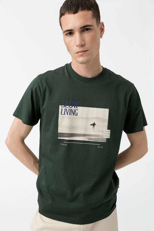 Tiffosi T-shirt estampada verde