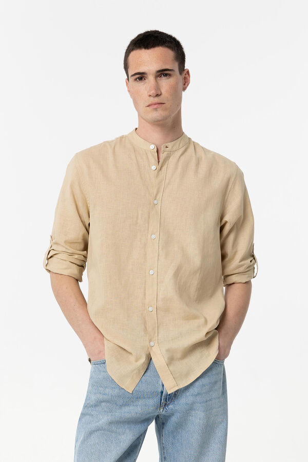 Tiffosi Camisa Regular Fit Lino beige