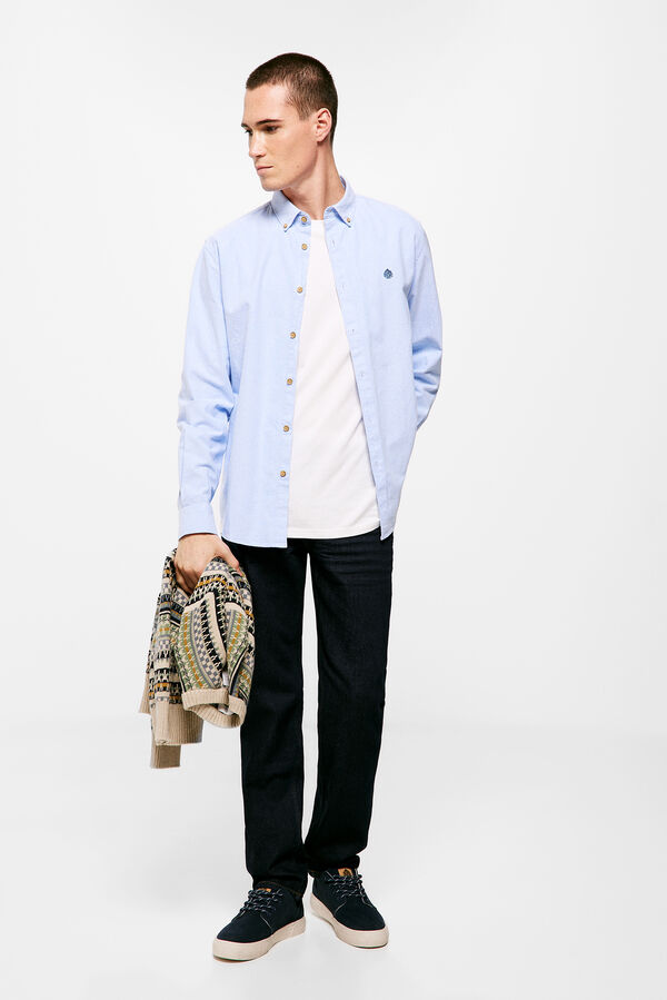 Springfield Camisa oxford azul