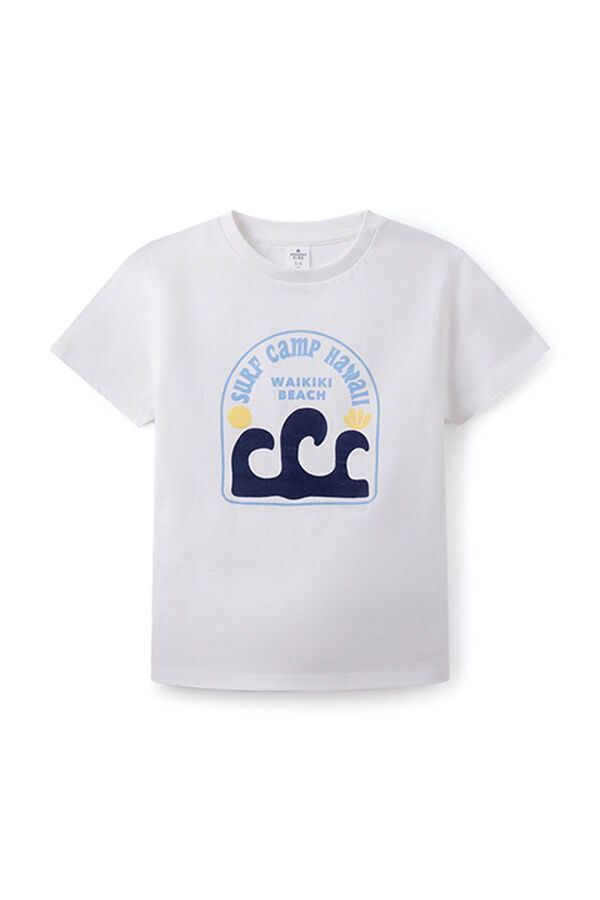 Springfield Kids T-shirt "summer camp" menino bege