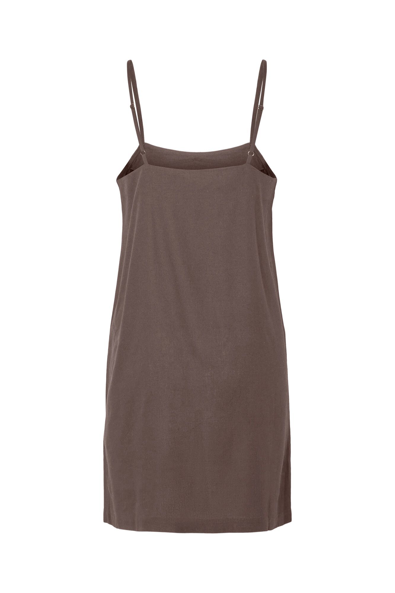 Pieces Vestido curto de linho com al&ccedil;as