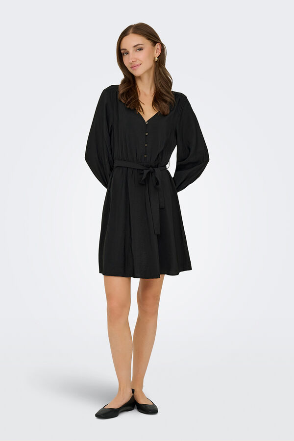 JDY Vestido corto fluido negro