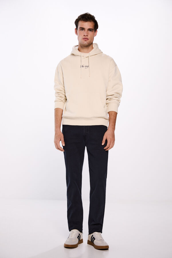 Springfield Pantalón 5 bolsillos color lavado slim fit azul