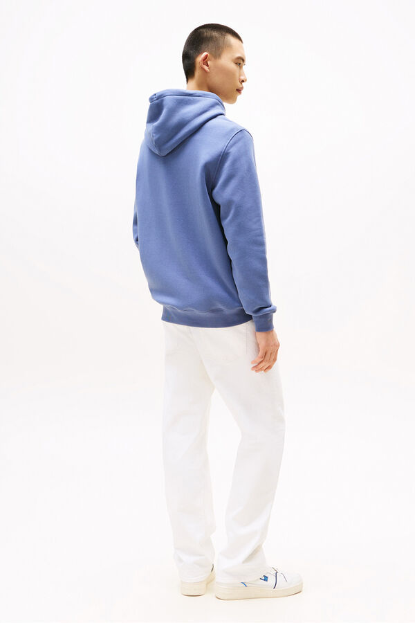 Tommy Jeans Sudadera de hombre con capucha ajustable azul