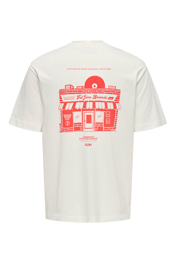 Only & Sons Camiseta com desenho nas costas branco