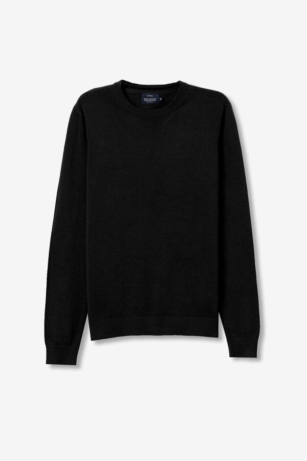 Tiffosi Camisola b&aacute;sico de malha preto