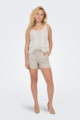 Only Pantal&oacute;n corto lino gris