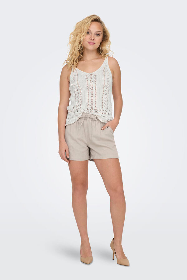 Only Pantal&oacute;n corto lino gris