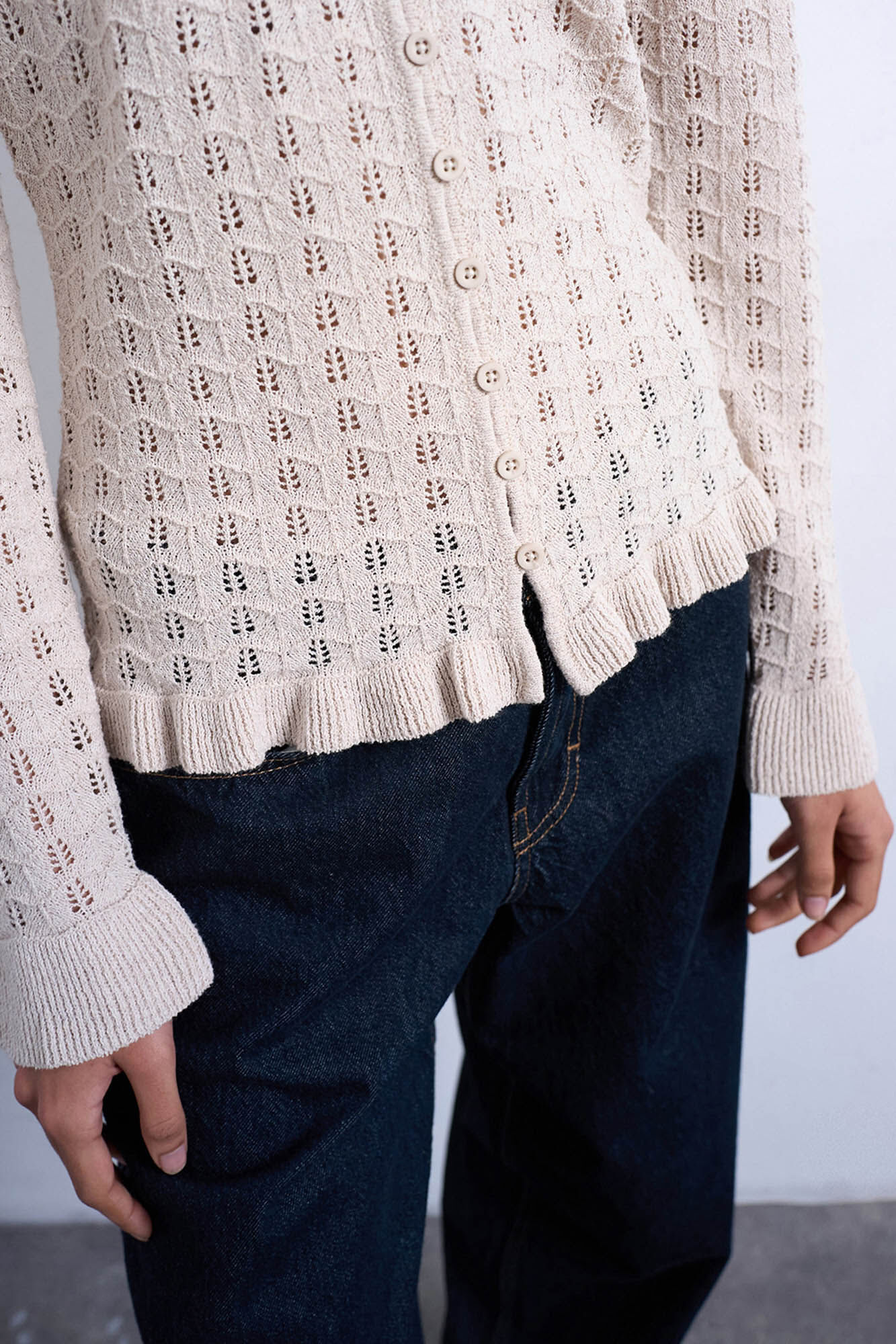 Topshop Cardigan de punto manga larga