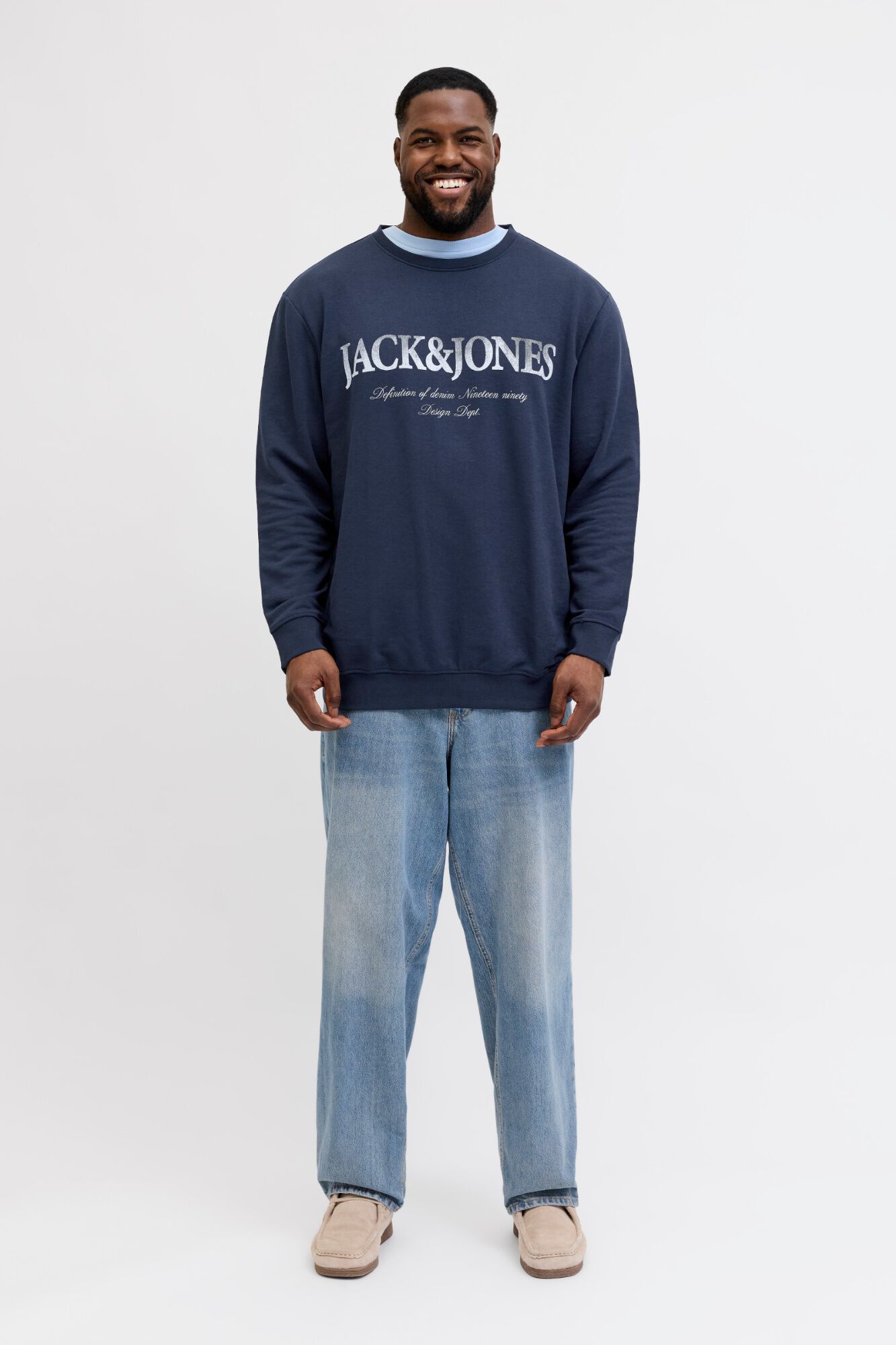 Jack & Jones PLUS Sweatshirt manga curta em algod&atilde;o