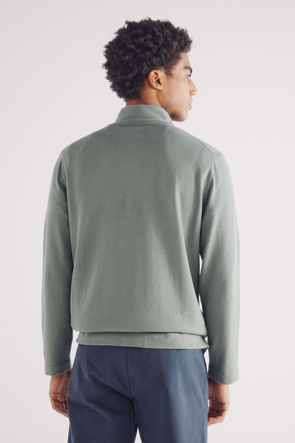 Springfield Jersey liso cremallera verde