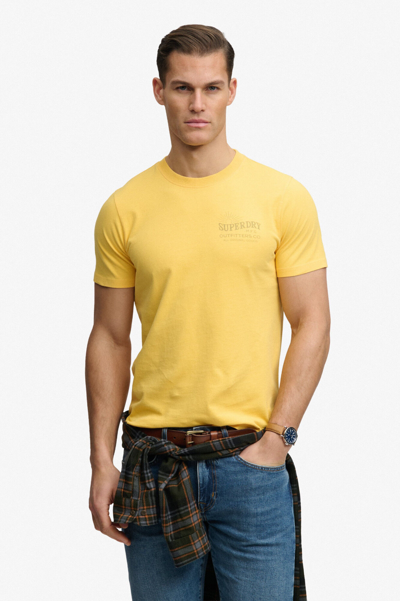 Superdry Camiseta manga corta gr&aacute;fico monta&ntilde;as