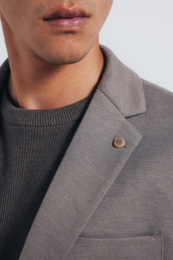 Springfield Blazer olho de p&aacute;ssaro cru