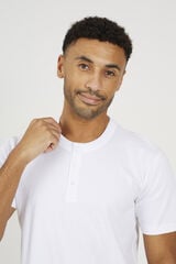 Brave Soul Polo cuello con botones blanco