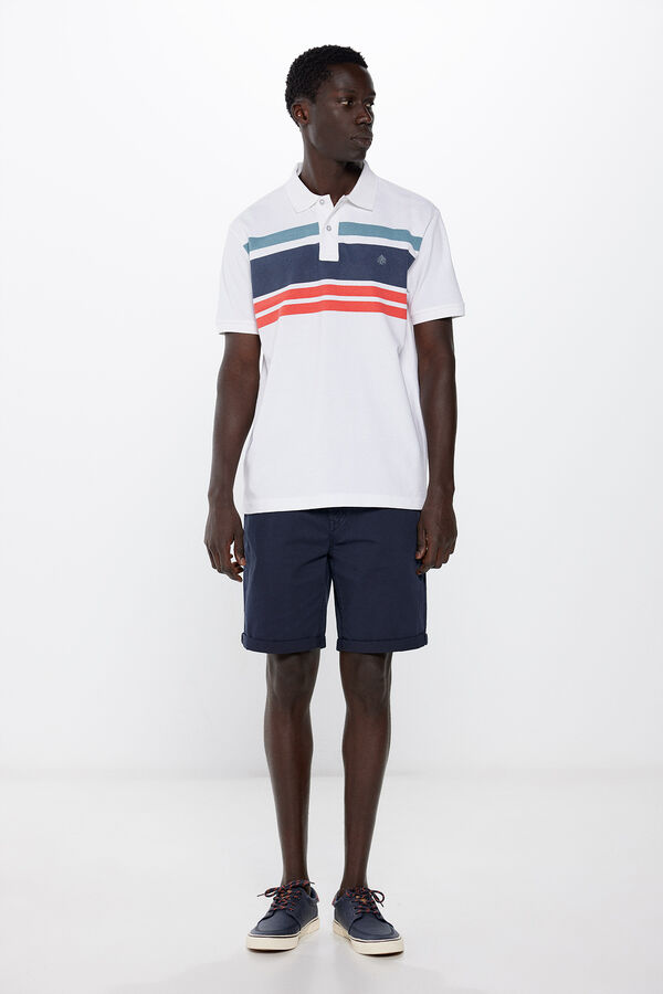 Springfield Polo piqu&eacute; rayas regular fit azul