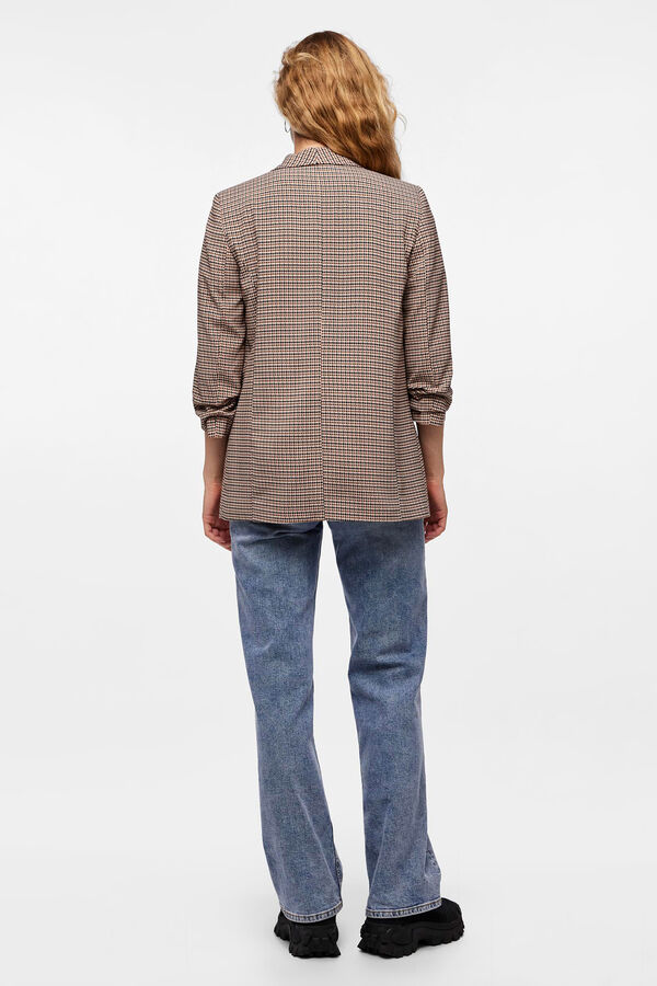 Pieces Blazer estampada verde