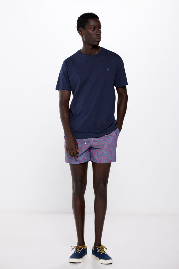 Springfield Ba&ntilde;ador estampado geom&eacute;trico rojo