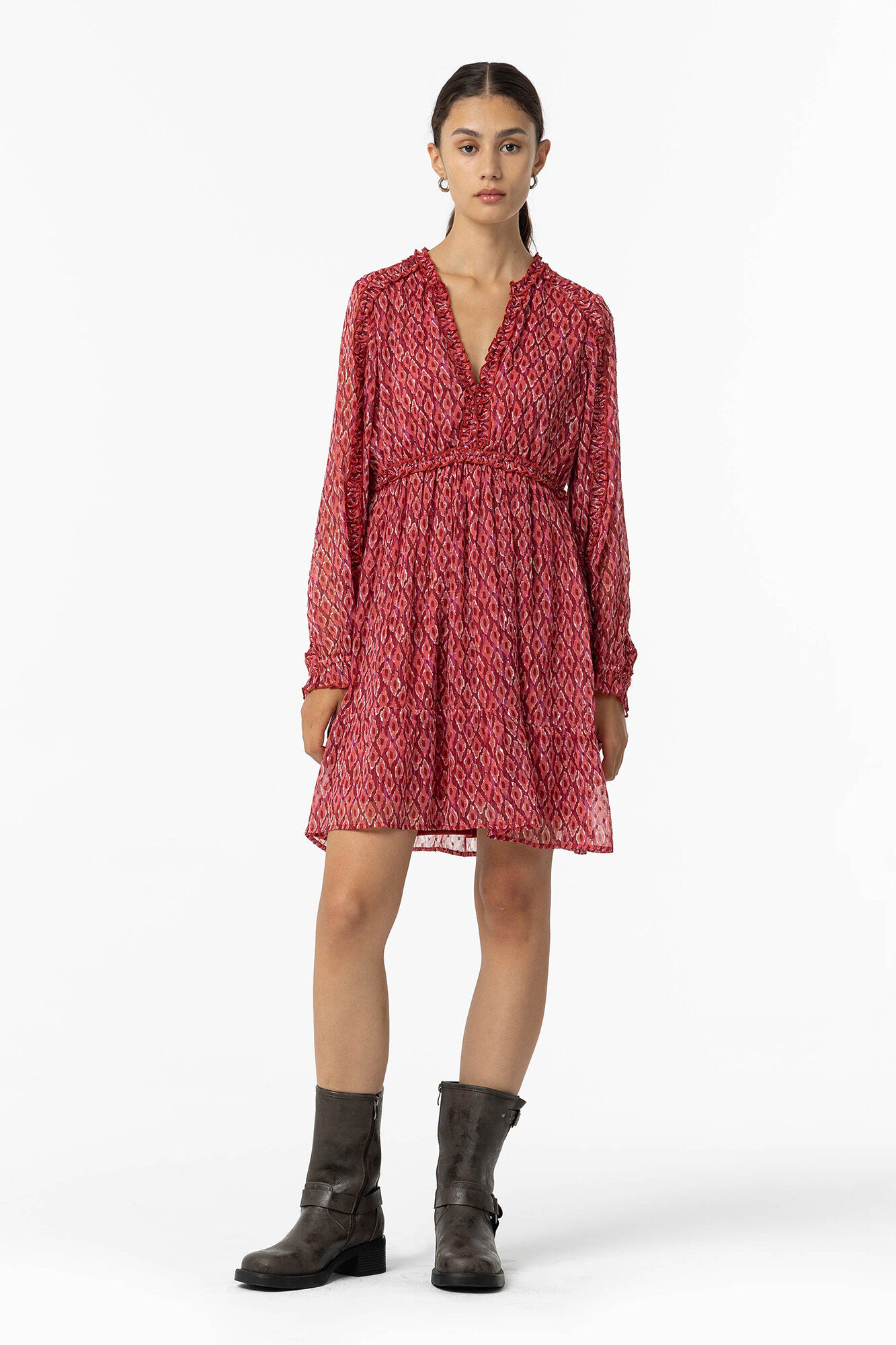 Tiffosi Vestido Estampado Plumeti