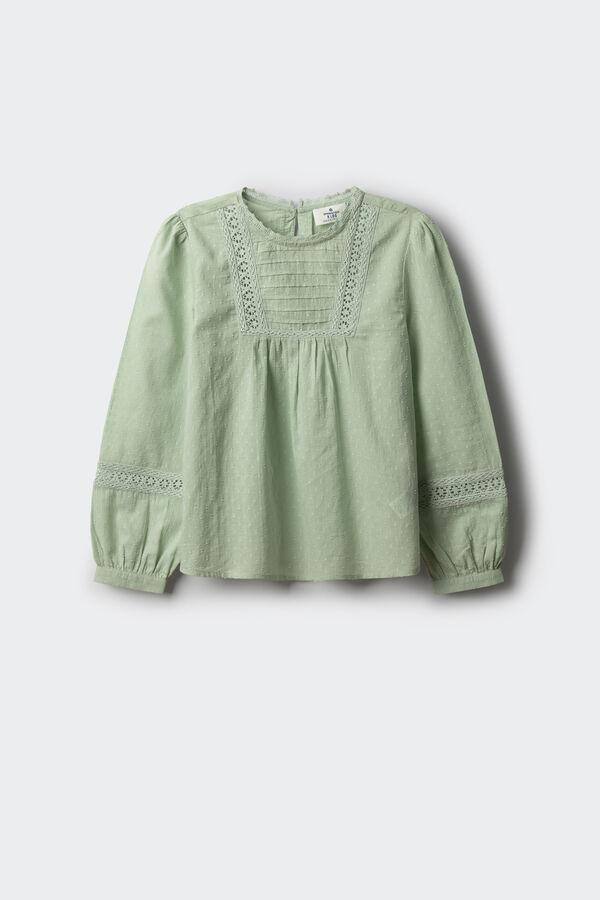 Springfield Kids Blusa plumetti ni&ntilde;a verde
