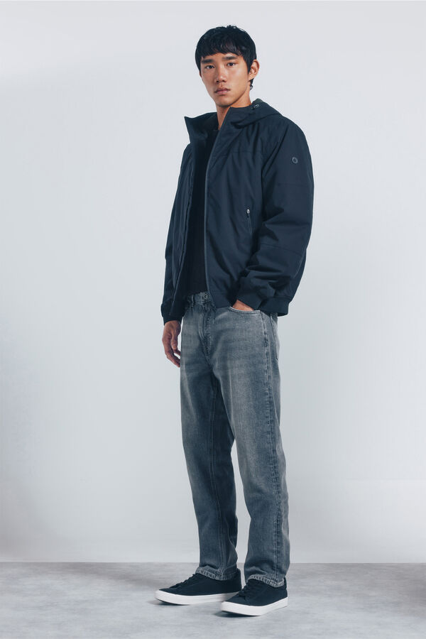 Springfield Blus&atilde;o t&eacute;cnica acolchoada preto