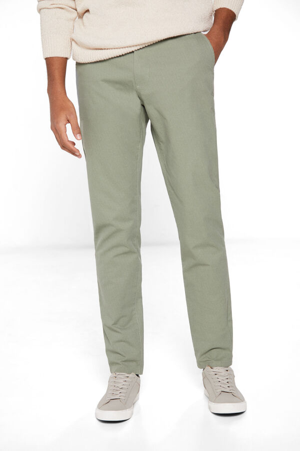 Springfield Chino micro estampado verde