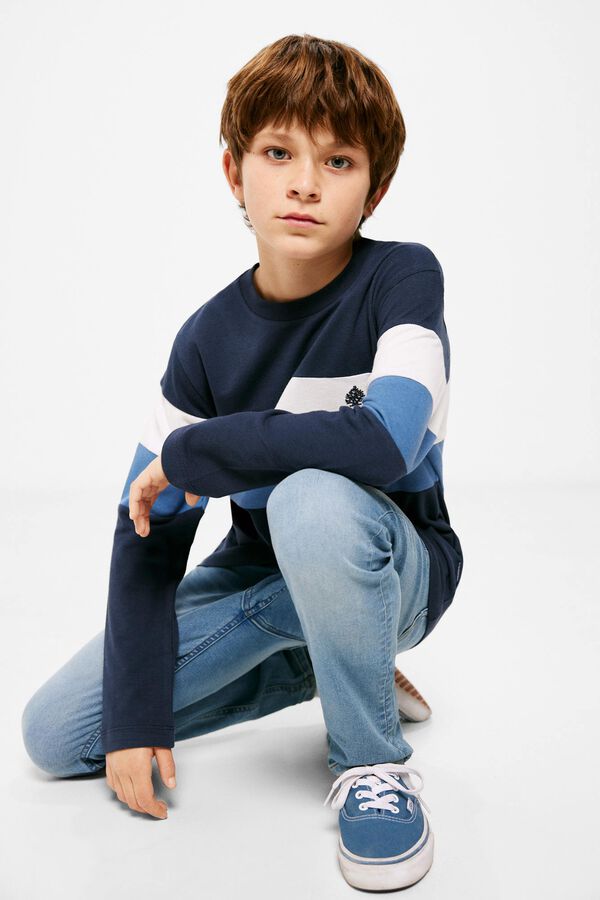 Springfield Kids Camiseta block color ni&ntilde;o azul