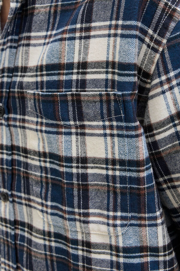 Jack & Jones PLUS Camisa b&aacute;sica cuadros azul