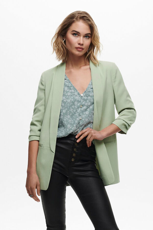 Only Blazer manga 3/4 con solapas kaki