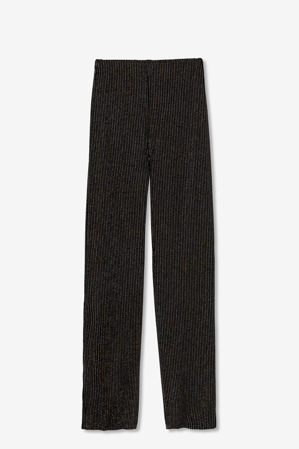 Tiffosi Pantalón Wide Leg con Brillo negro