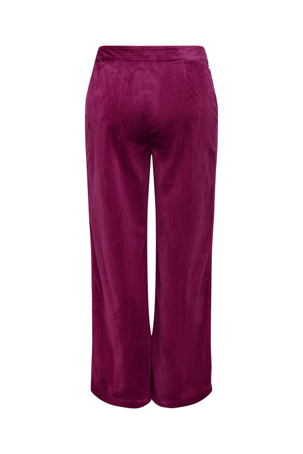 Springfield Pantalón ancho de pana morado