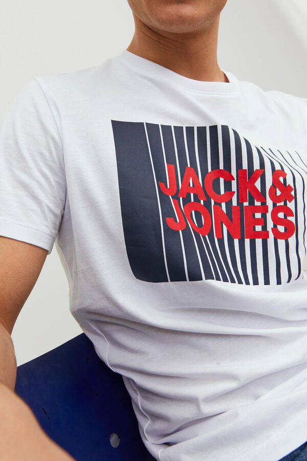 Jack & Jones T-shirt padr&atilde;o fit branco