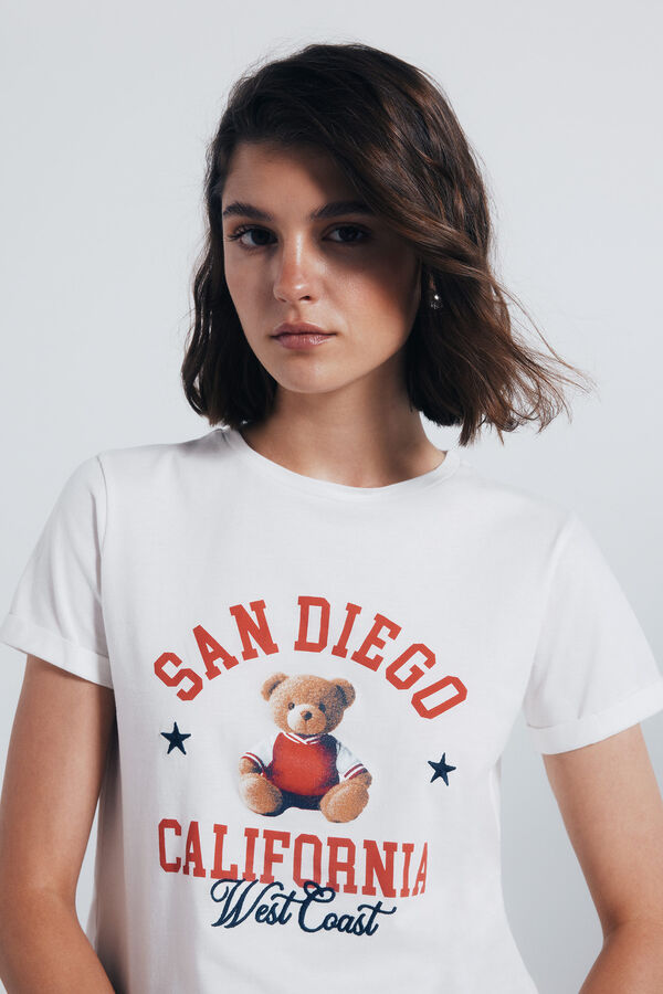 Springfield Camiseta gr&aacute;fica americana nude