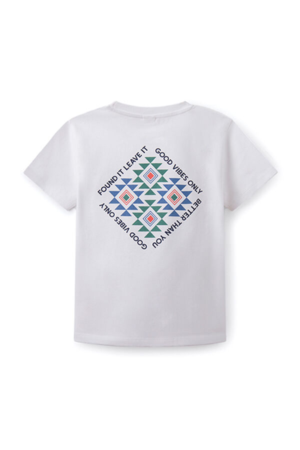 Springfield Kids T-shirt losango &eacute;tnico menino bege