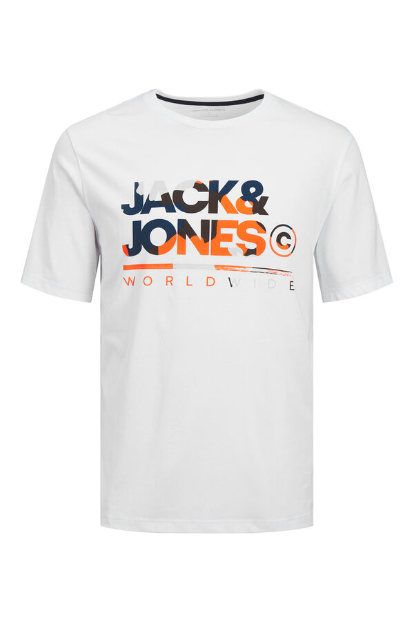 Jack & Jones Camiseta est&aacute;ndar fit blanco