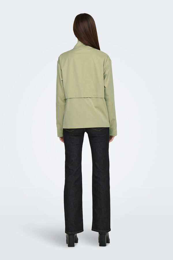 Only Jaqueta estilo utilitário com cintura ajustável cinzento