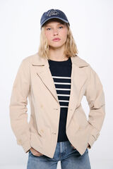 Springfield Gabardina corta doble abotonadura estampado