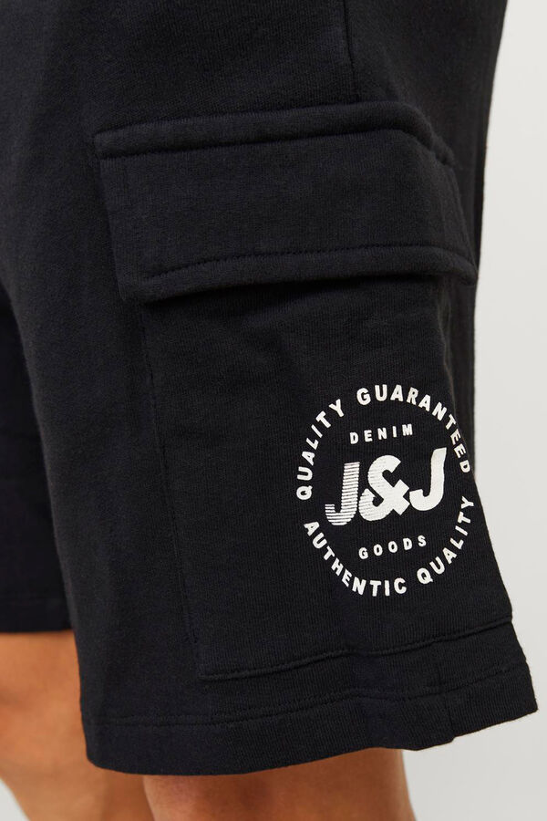 Jack & Jones Pantal&oacute;n corto tipo cargo negro