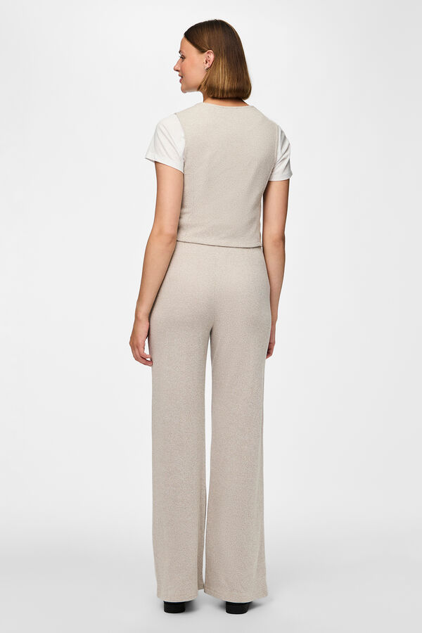 Pieces Calças de algodão cinzento