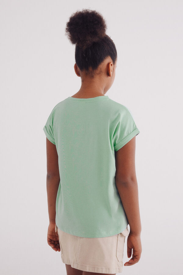 Springfield Kids Camiseta borboleta feminina verde