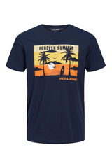Springfield Camiseta print frontal navy