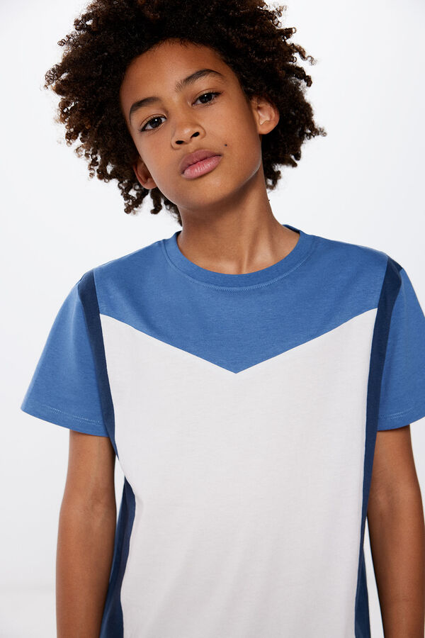 Springfield Kids Camiseta color block ni&ntilde;o estampado