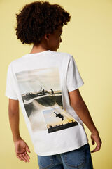 Springfield Kids Camiseta skate ni&ntilde;o marfil