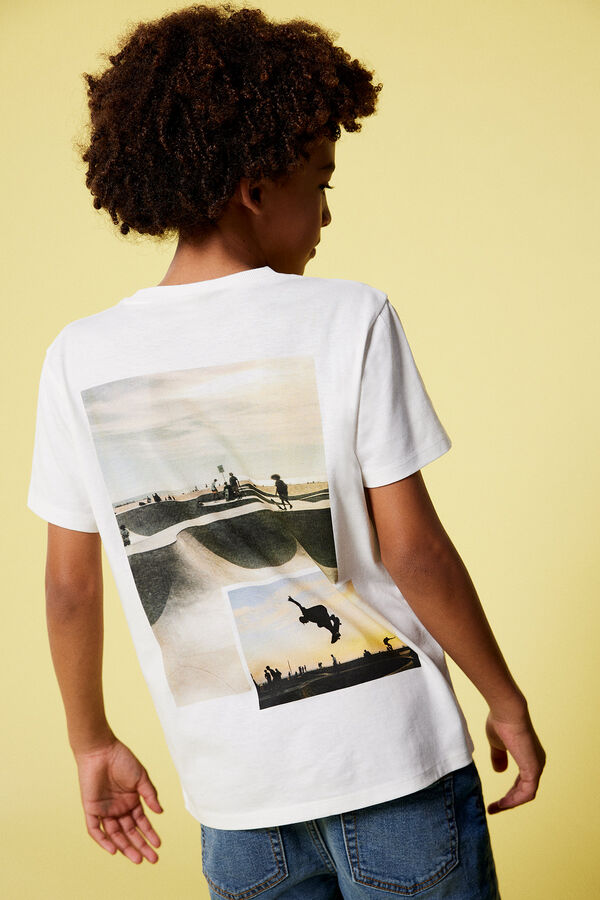 Springfield Kids Camiseta skate ni&ntilde;o marfil