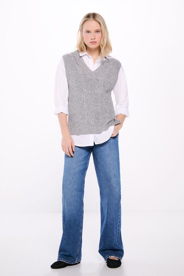 Springfield Jeans wide leg azul