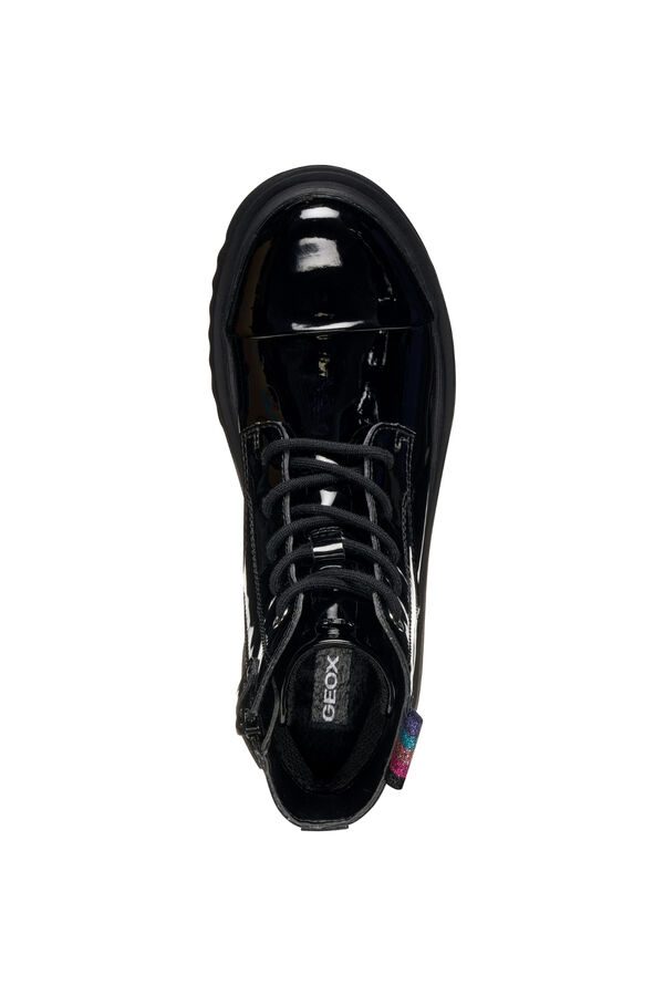 Geox Botines efecto charol negro