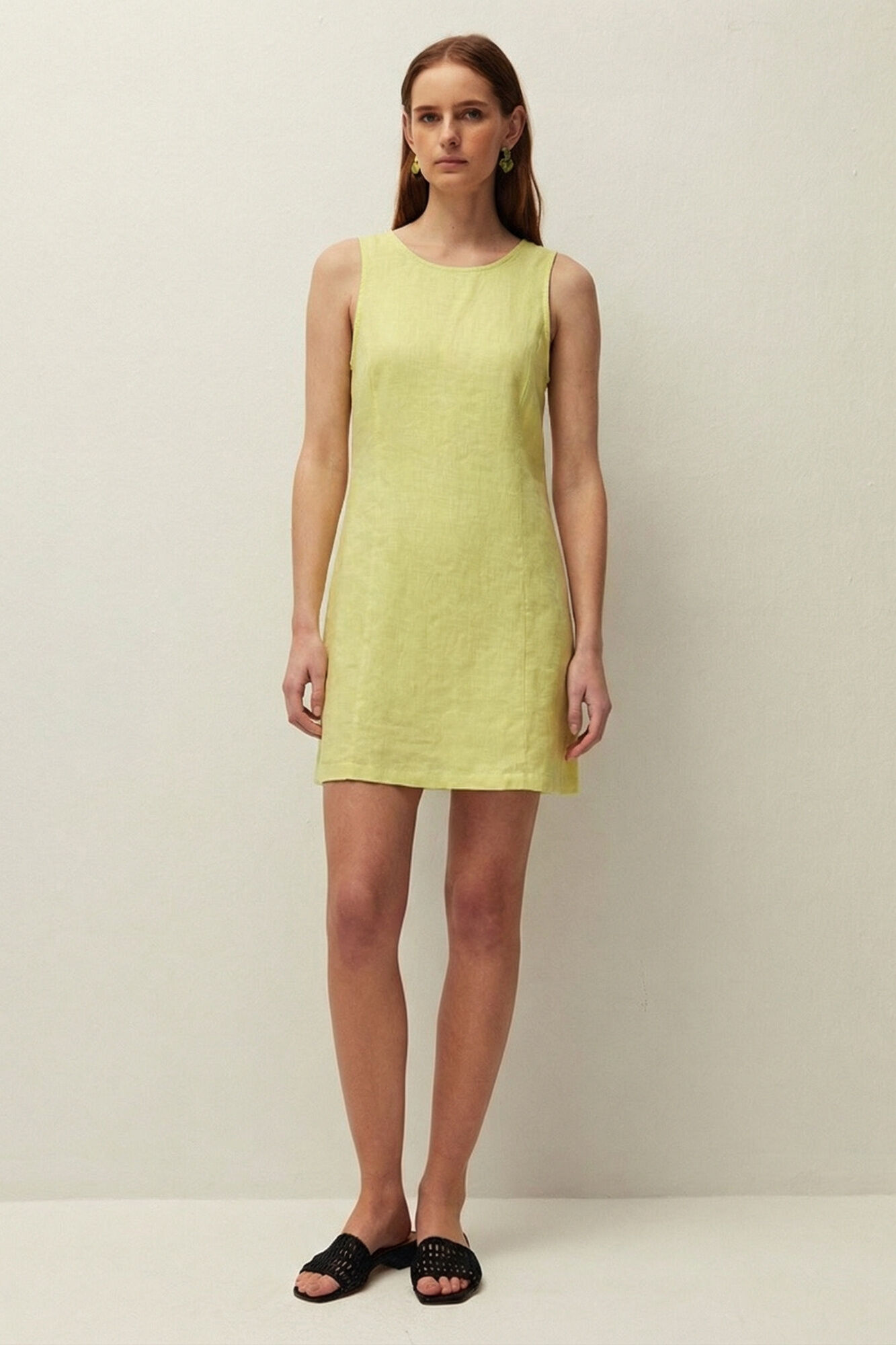 Systemaction Vestido corto lino