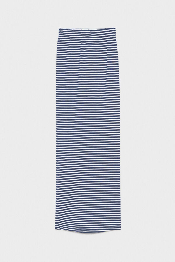 Inside Falda Larga Punto Rayas estampado